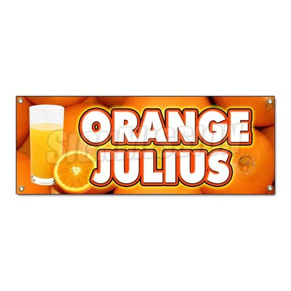 ORANGE JULIUS BANNER SIGN fresh drinks cold ice soda water